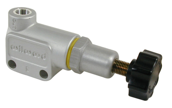 Wilwood Proportioning Valve - Knob Adjust 3/8-24 IF Inlet & Outlet - Bull Strap