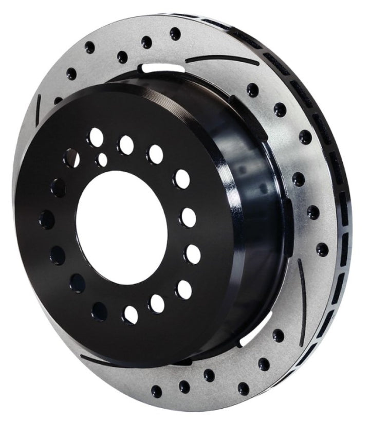 Wilwood Rotor-1.91in Offset-SRP-BLK-Drill-LH 12.19 x .810 - 5 Lug - Bull Strap