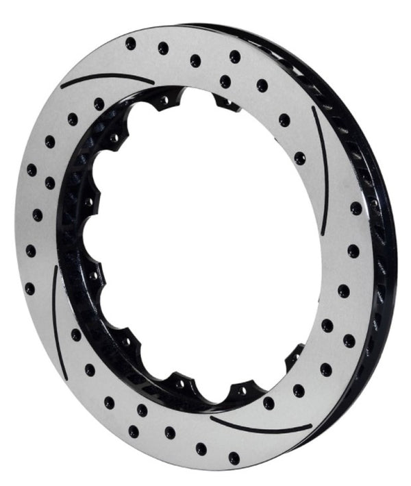 Wilwood Rotor-SV-SRP 72 Iron-RH-BLK-Drill 14.00 x 1.25 - 12 on 8.75in - Bull Strap