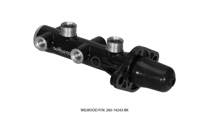 Wilwood Tandem Remote Master Cylinder - 1in Bore Black - Bull Strap