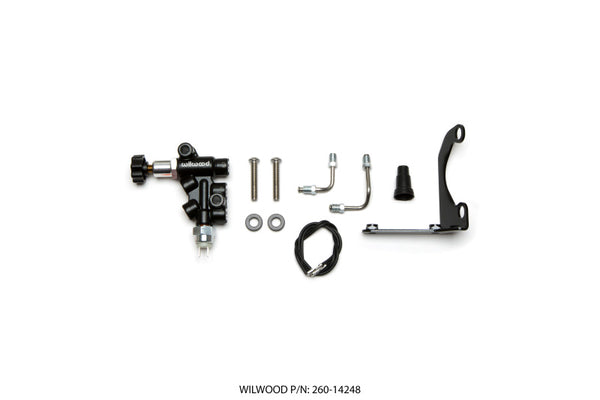 Wilwood Tandem Remote Master Cylinder Mounting Bracket L/H Kit w/ Prop Valve - Bull Strap