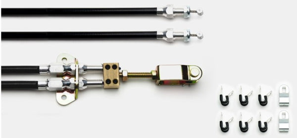 Wilwood Universal Parking Brake Cable Kit Disc/Drum Combination Parking Brake & MC4 w/ Clevis - Bull Strap