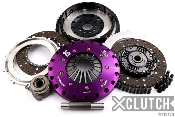 XClutch 05-07 Volvo S40 T5 2.5L 9in Twin Sprung Organic Clutch Kit - Bull Strap