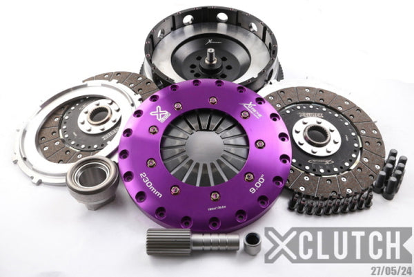 XClutch 07-10 BMW 335i Base 3.0L 9in Twin Solid Organic Clutch Kit (8 Bolt/PB in Input Shaft) - Bull Strap