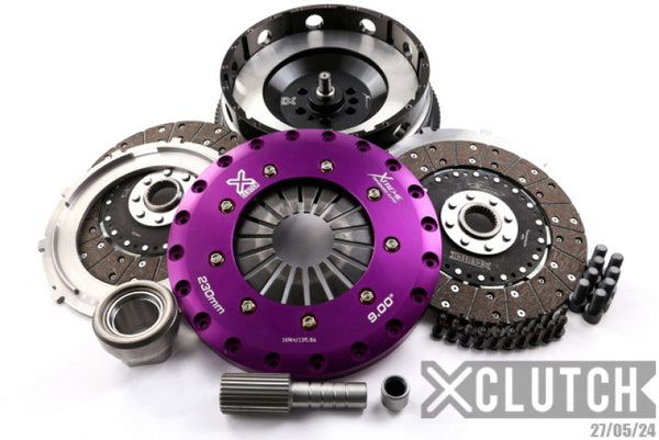 XClutch 11-13 BMW 335is Base 3.0L 9in Twin Solid Organic Clutch Kit (6 Bolt/PB in Input Shaft) - Bull Strap