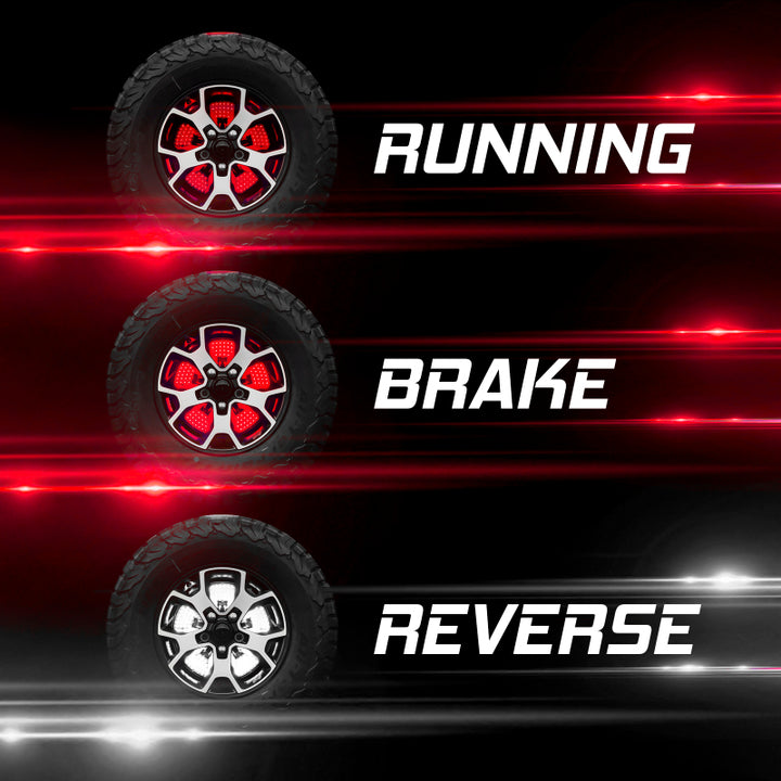 XK Glow Bronco 5th Wheel Light w/ Brake, Running, Reverse and Turn Signal Lights - Bull Strap