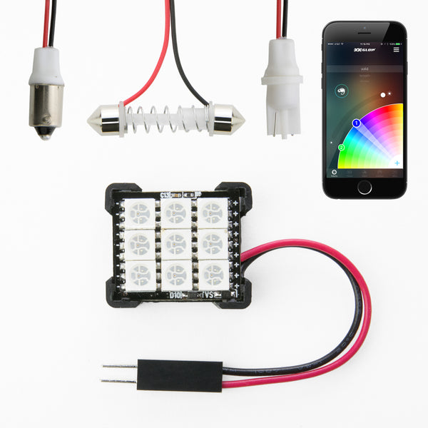 XK Glow RGB Festoon LED Panel XKchrome Bluetooth App Controlled Dome Bulb - Bull Strap