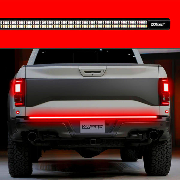 XK Glow Truck Tailgate Light w/ Chasing Turn Signal & Built-in Error Canceller - 3rd gen 48in - Bull Strap