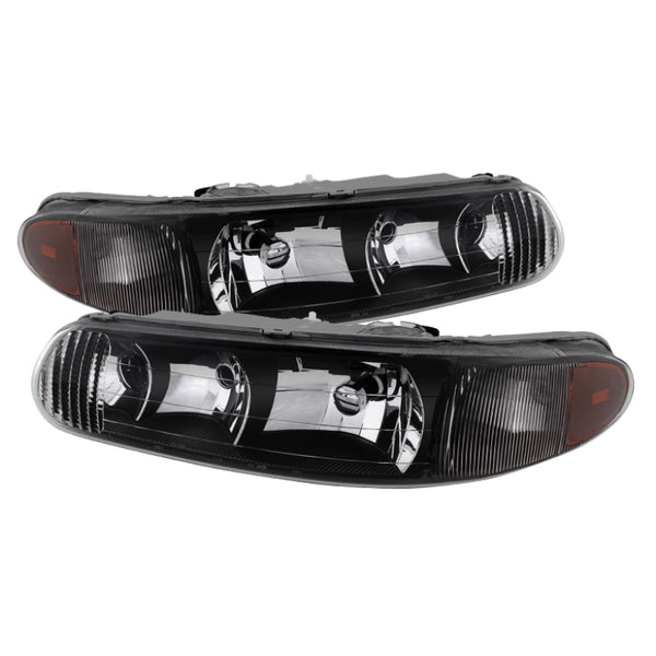 xTune Buick Century 97-05 Regal 97-04 Crystal Headlights Black HD-JH-BUCEN97-AM-BK - Bull Strap