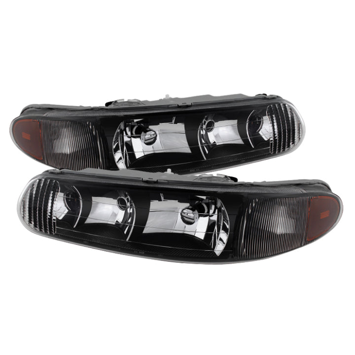 xTune Buick Century 97-05 Regal 97-04 Crystal Headlights Black HD-JH-BUCEN97-AM-BK - Bull Strap