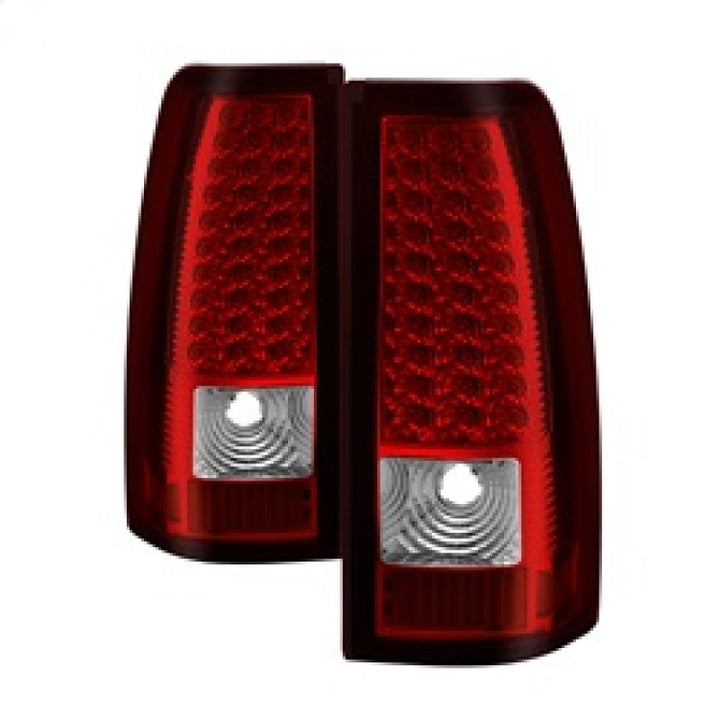 xTune Chevy Silverado 1500/2500/3500 03-06 LED Tail Lights Red Clear ALT-ON-CS03-LED-RC - Bull Strap