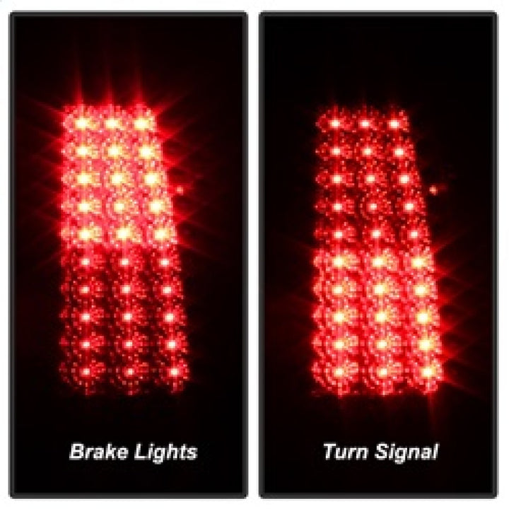 xTune Chevy Silverado 1500/2500/3500 03-06 LED Tail Lights Red Clear ALT-ON-CS03-LED-RC - Bull Strap