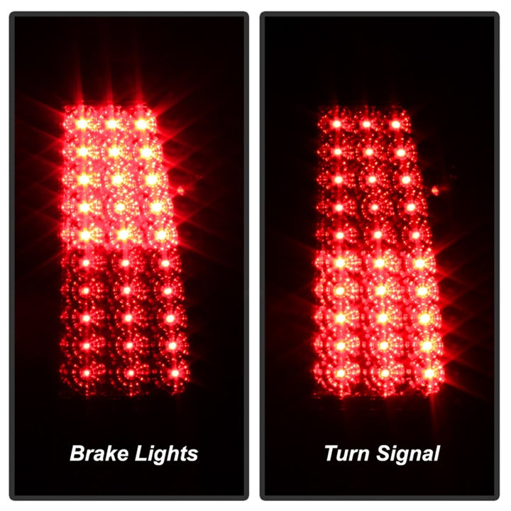 xTune Chevy Silverado 1500/2500/3500 99-02 LED Tail Lights Red Clear ALT-ON-CS99-LED-RC - Bull Strap