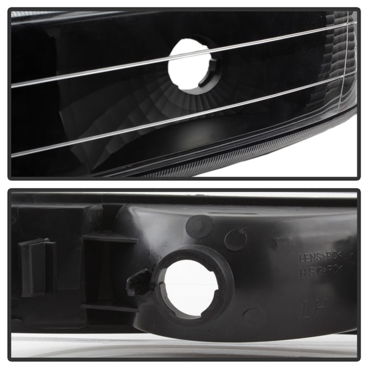 xTune Chevy Silverado 99-02 Amber Reflector Bumper Lights Black CBL-JH-CS99-AM-BK - Bull Strap