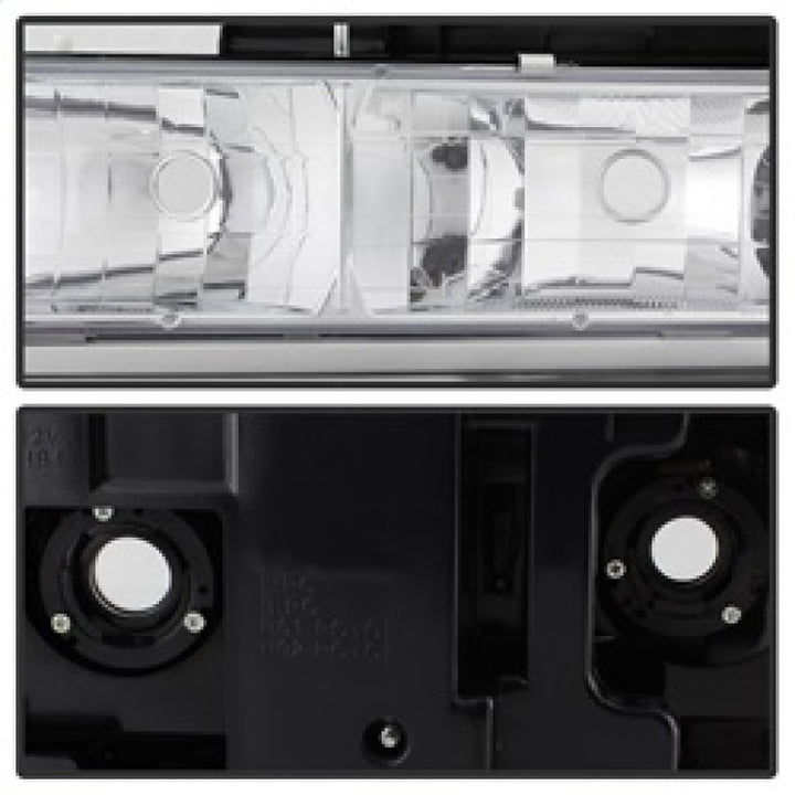 xTune Chevy Suburban 94-98 Headlights w/ Corner & Parking Lights 8pcs Chrome HD-JH-CCK88-AM-C-SET - Bull Strap