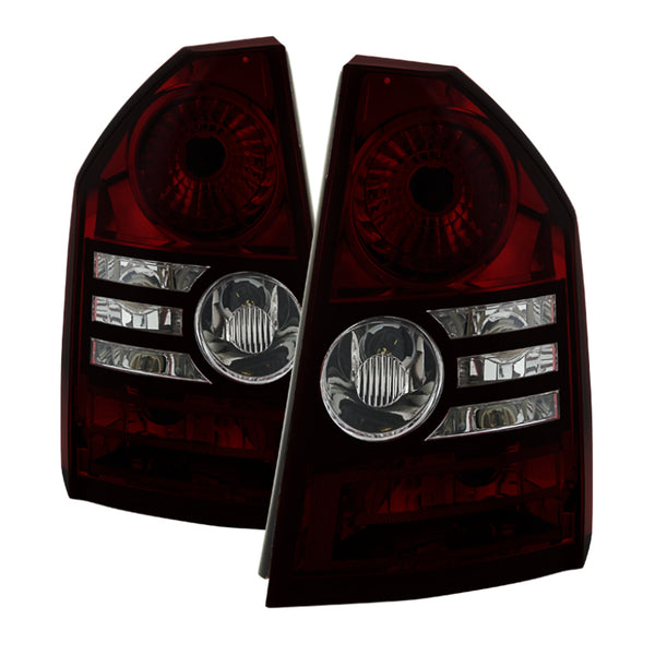xTune Chrysler 300 2008-2010 OEM Style Tail Lights -Red Smoked ALT-JH-C308-OE-RSM - Bull Strap