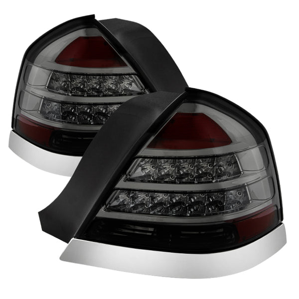xTune Crown Victoria 98-11 LED Tail Lights Smoke ALT-JH-CVIC98-LED-SM - Bull Strap