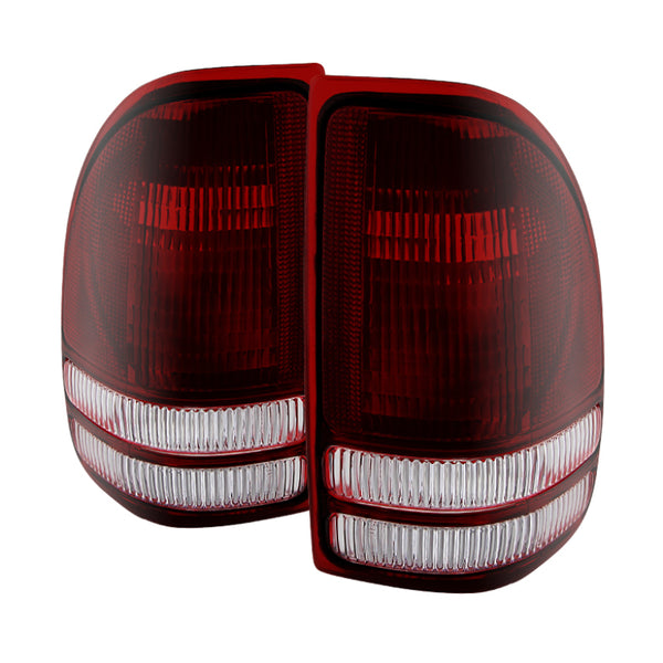 xTune Dodge Dakota 1997-2004 OEM Style Tail Lights -Red Smoked ALT-JH-DDAK97-OE-RSM - Bull Strap
