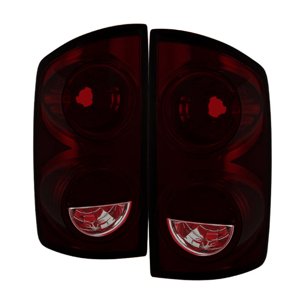 xTune Dodge Ram 1500 07-08 OEM Style Tail Lights -Red Smoked ALT-JH-DR07-OE-RSM - Bull Strap