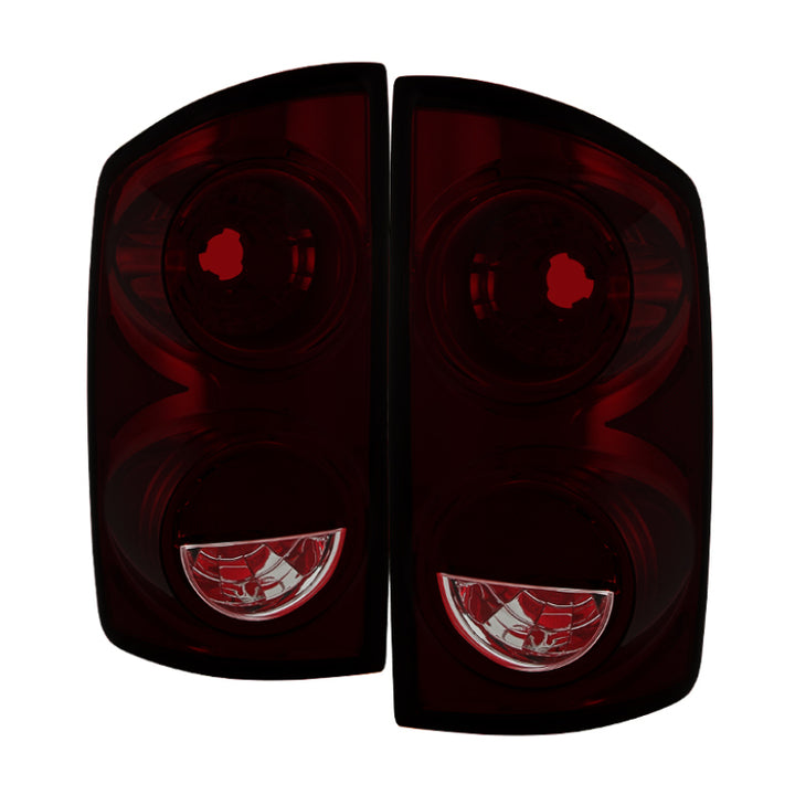 xTune Dodge Ram 1500 07-08 OEM Style Tail Lights -Red Smoked ALT-JH-DR07-OE-RSM - Bull Strap