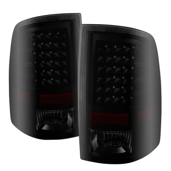 xTune Dodge Ram 1500 09-14 LED Tail Lights Incandescent Model Only Black Smoke ALT-JH-DR09-LED-BKSM - Bull Strap