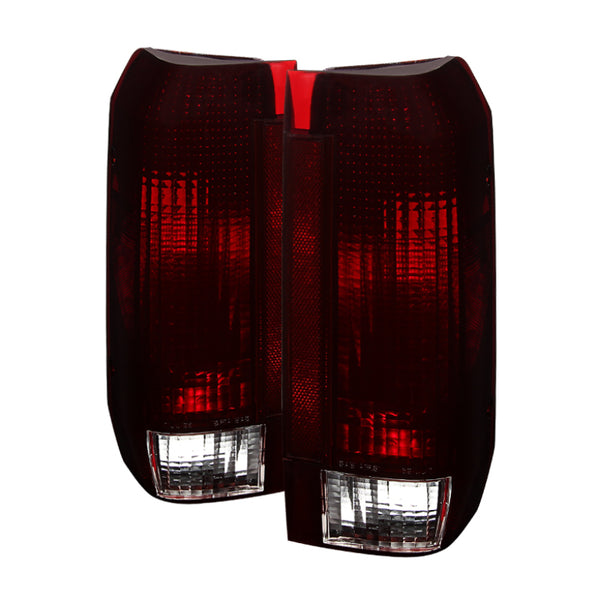 xTune Ford Bronco F150 F250 F350 F450 92-96 OE Style Tail Lights Red Smoked ALT-JH-FB92-OE-RSM - Bull Strap