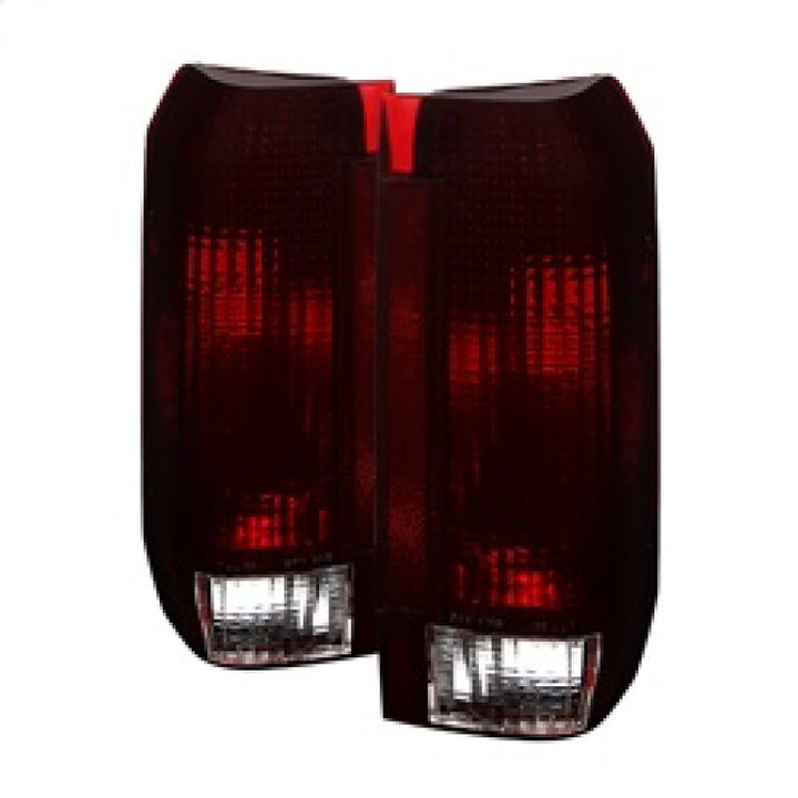 xTune Ford Bronco F150 F250 F350 F450 92-96 OE Style Tail Lights Red Smoked ALT-JH-FB92-OE-RSM - Bull Strap