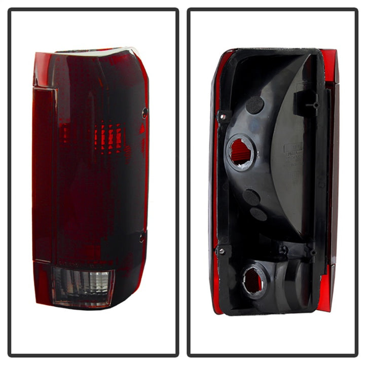 xTune Ford Bronco F150 F250 F350 F450 92-96 OE Style Tail Lights Red Smoked ALT-JH-FB92-OE-RSM - Bull Strap
