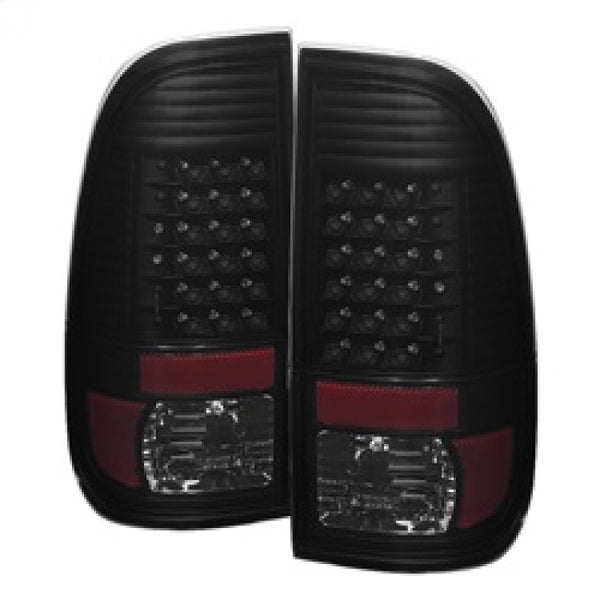 xTune Ford F250/350/450/550 Super Duty 99-07 LED Tail Lights Black Smoke ALT-JH-FF15097-LED-BKSM - Bull Strap