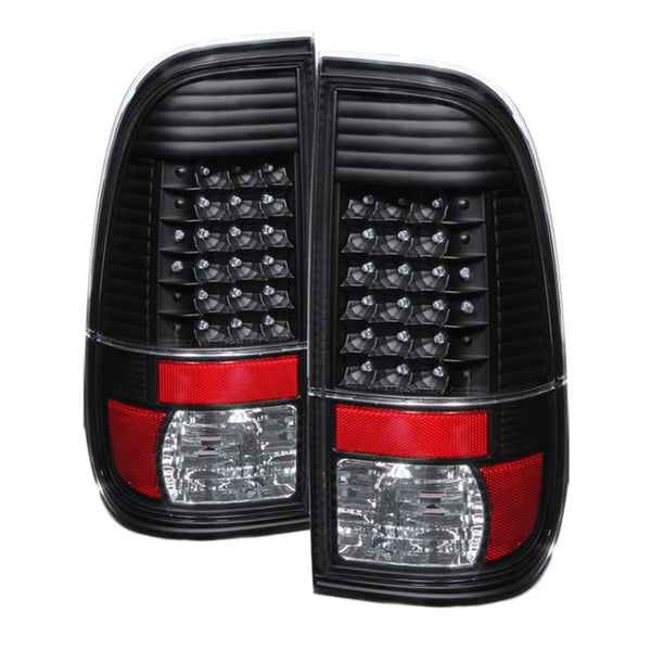 xTune Ford Super Duty 08-15 LED Tail Lights Black ALT-JH-FS08-LED-BK - Bull Strap