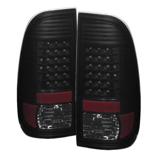xTune Ford Super Duty 08-15 LED Tail Lights Black Smoke ALT-JH-FS08-LED-BKSM - Bull Strap