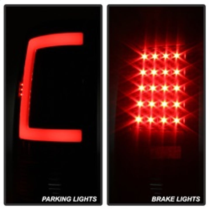 xTune GMC Sierra 07-13 LED Tail Lights Black ALT-ON-GS07-G2-LED-BK - Bull Strap