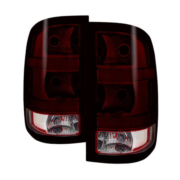 xTune GMC Sierra 2007-2013 OEM Style Tail Light Red Smoked ALT-JH-GS07-OE-RSM - Bull Strap