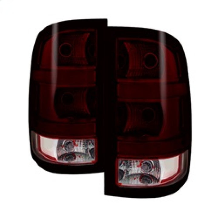 xTune GMC Sierra 2007-2013 OEM Style Tail Light Red Smoked ALT-JH-GS07-OE-RSM - Bull Strap