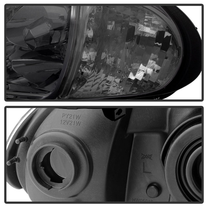 xTune Honda Del Sol 93-97 1Pc Crystal Headlights Smoke HD-ON-HDEL93-1P-SM - Bull Strap