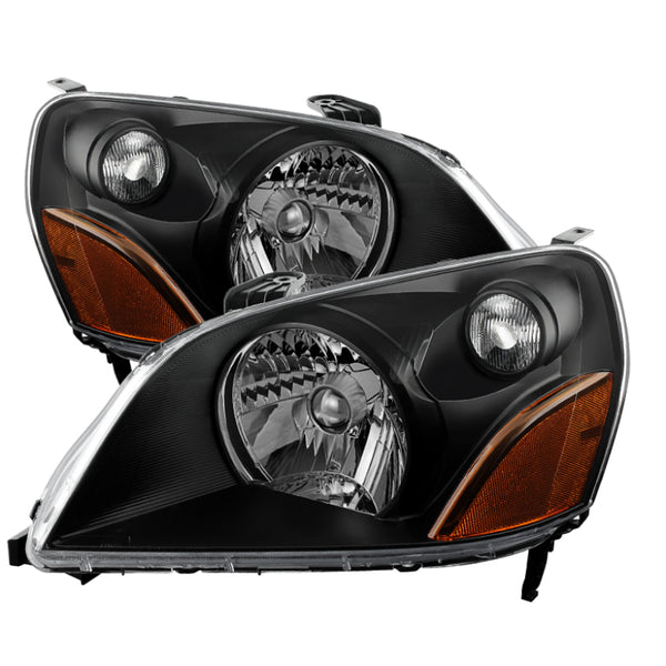 xTune Honda Pilot 03-05 Crystal Headlights Black HD-JH-HPIL03-AM-BK - Bull Strap
