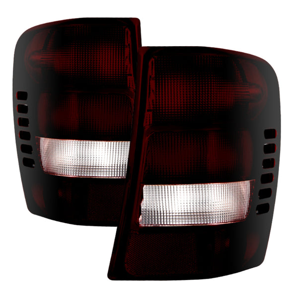 xTune Jeep Grand Cherokee 1999-2002 OEM Style Tail Lights Red Smoked ALT-JH-JGC99-OE-RSM - Bull Strap