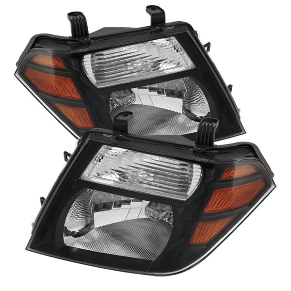 xTune Nissan Pathfinder 08-11 Amber Crystal Headlights Black HD-JH-NP08-AM-BK - Bull Strap