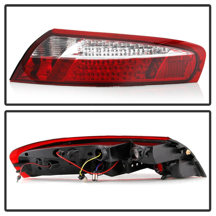 xTune Porsche 911 996 ( Non 4S. Turbo. GT3 ) 99-04 LED Tail Lights Red Clear ALT-ON-P99699-LED-RC - Bull Strap