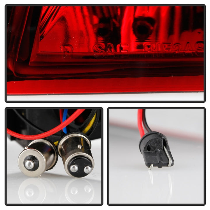 xTune Porsche 911 996 ( Non 4S. Turbo. GT3 ) 99-04 LED Tail Lights Red Clear ALT-ON-P99699-LED-RC - Bull Strap