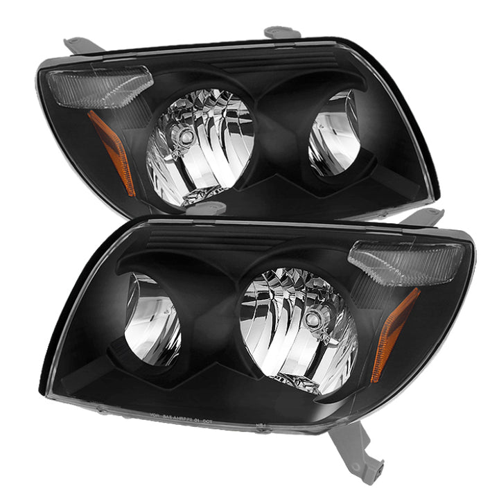 xTune Toyota 4Runner 03-05 Crystal Headlights Black HD-JH-T4R03-AM-BK - Bull Strap