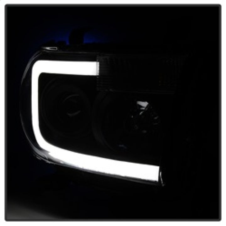 xTune Toyota Tundra 07-13 LED Light Bar Projector Headlights Black PRO-JH-TTU07-LED-BK - Bull Strap