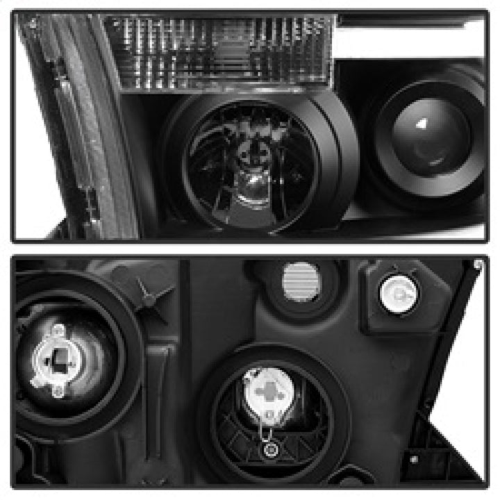 xTune Toyota Tundra 07-13 LED Light Bar Projector Headlights Black PRO-JH-TTU07-LED-BK - Bull Strap