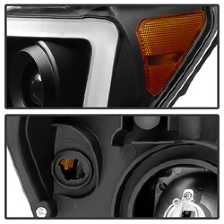 xTune Toyota Tundra 07-13 LED Light Bar Projector Headlights Black PRO-JH-TTU07-LED-BK - Bull Strap