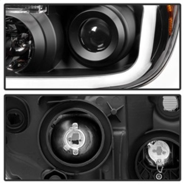xTune Toyota Tundra 07-13 LED Light Bar Projector Headlights Black PRO-JH-TTU07-LED-BK - Bull Strap