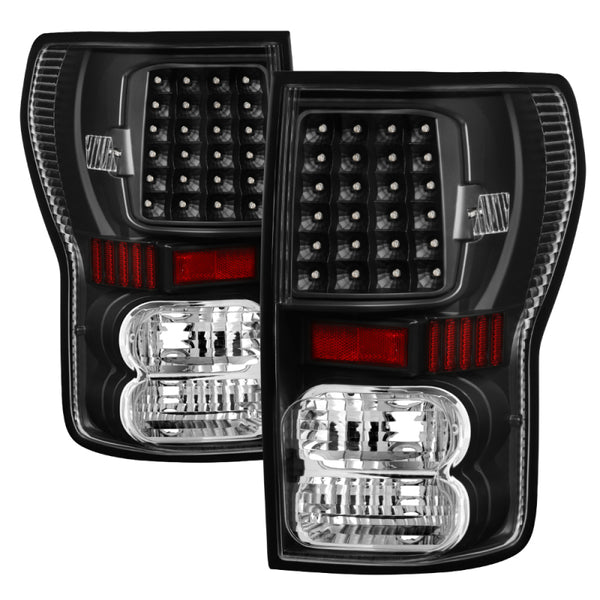 xTune Toyota Tundra 07-13 LED Tail Lights Black ALT-ON-TTU07-LED-BK - Bull Strap