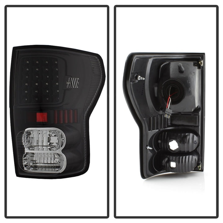 xTune Toyota Tundra 07-13 LED Tail Lights Black ALT-ON-TTU07-LED-BK - Bull Strap