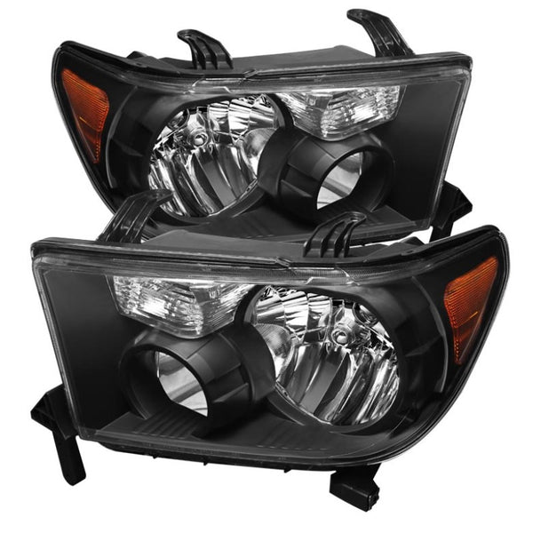 xTune Toyota Tundra 07-13 / Toyota Sequoia 08-13 OEM Style Headlights Black HD-JH-TTU07-AM-BK - Bull Strap
