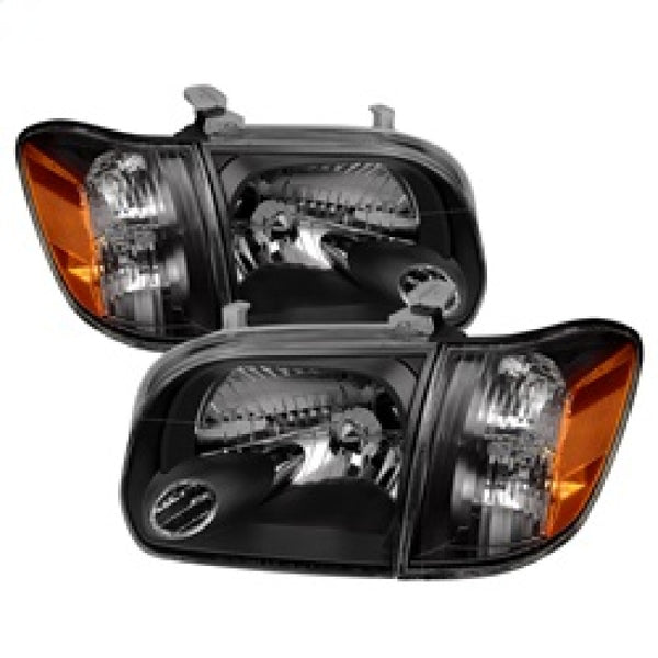 xTune Toyota Tundra Double Cab 05-06 OEM Style Headlights & Corner Lights Black HD-JH-TTUN05-AM-BK - Bull Strap