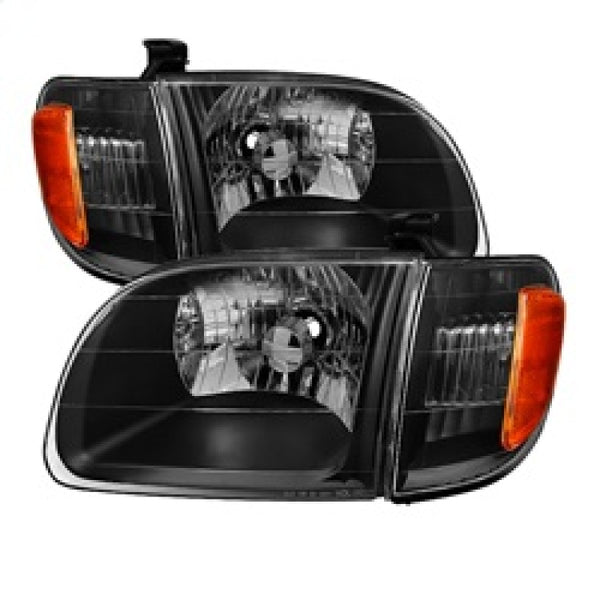 xTune Toyota Tundra Regular/Access Cab 00-04 OEM Style Headlights & Corner Lights HD-JH-TTUN00-AM-BK - Bull Strap